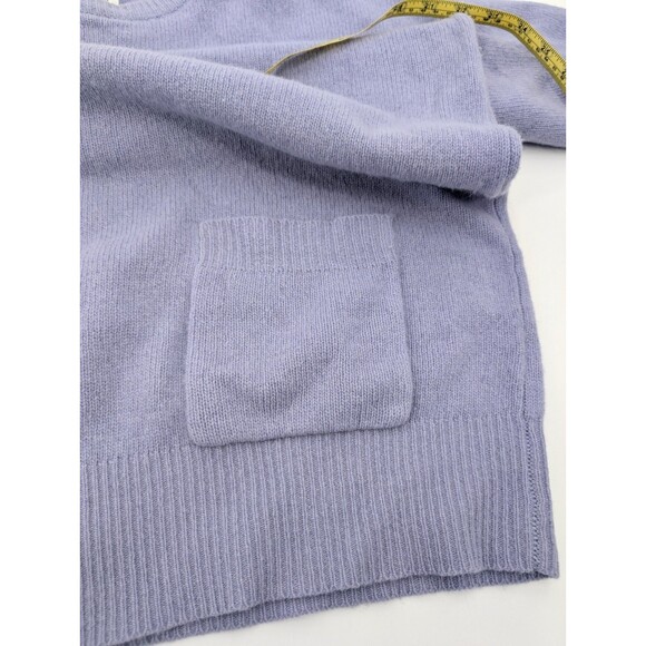 TOGETHER! Vintage 80s Blue Lambswool Oversized Pocket Sweater Size Large - Picture 5 of 8